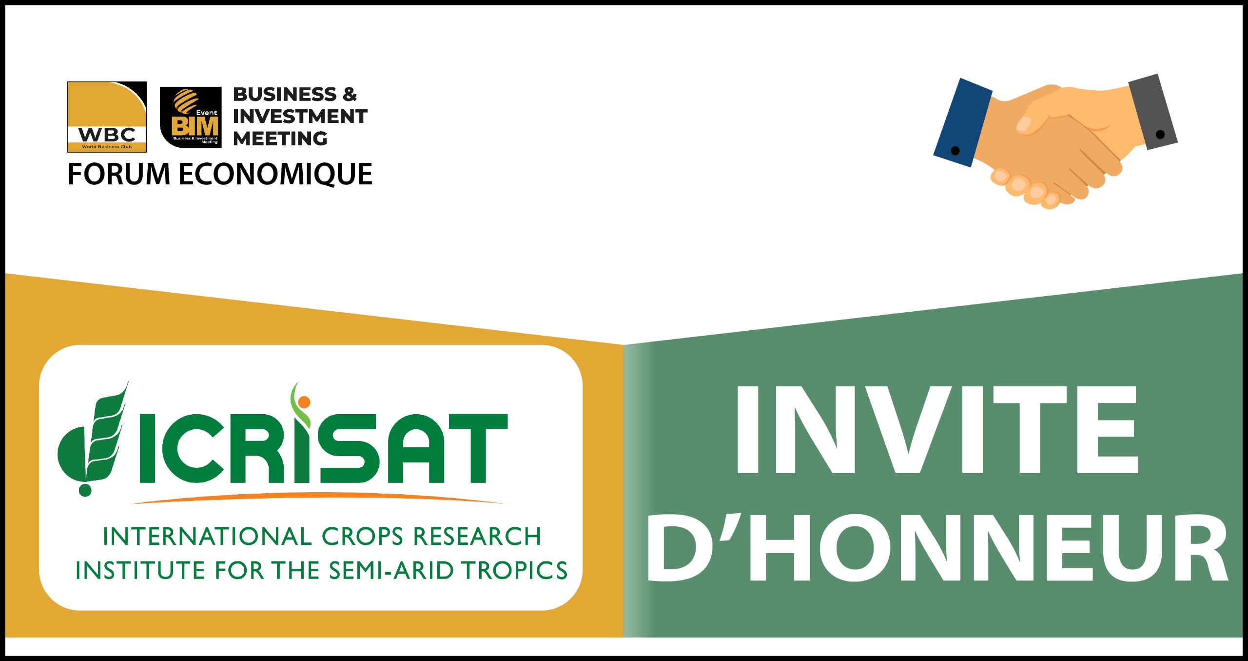 ICRISAT (India): Guest of Honour et Strategic partner